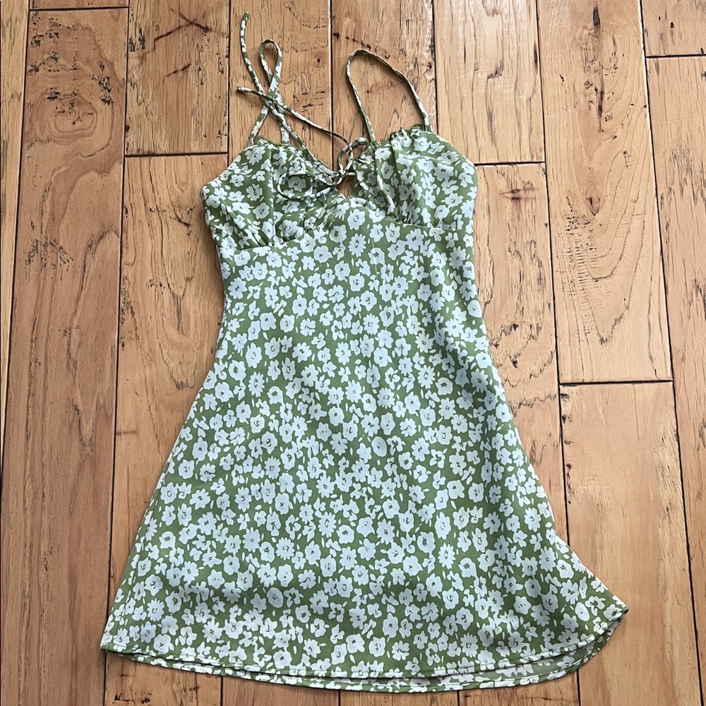 Princess Polly Green Floral Dress